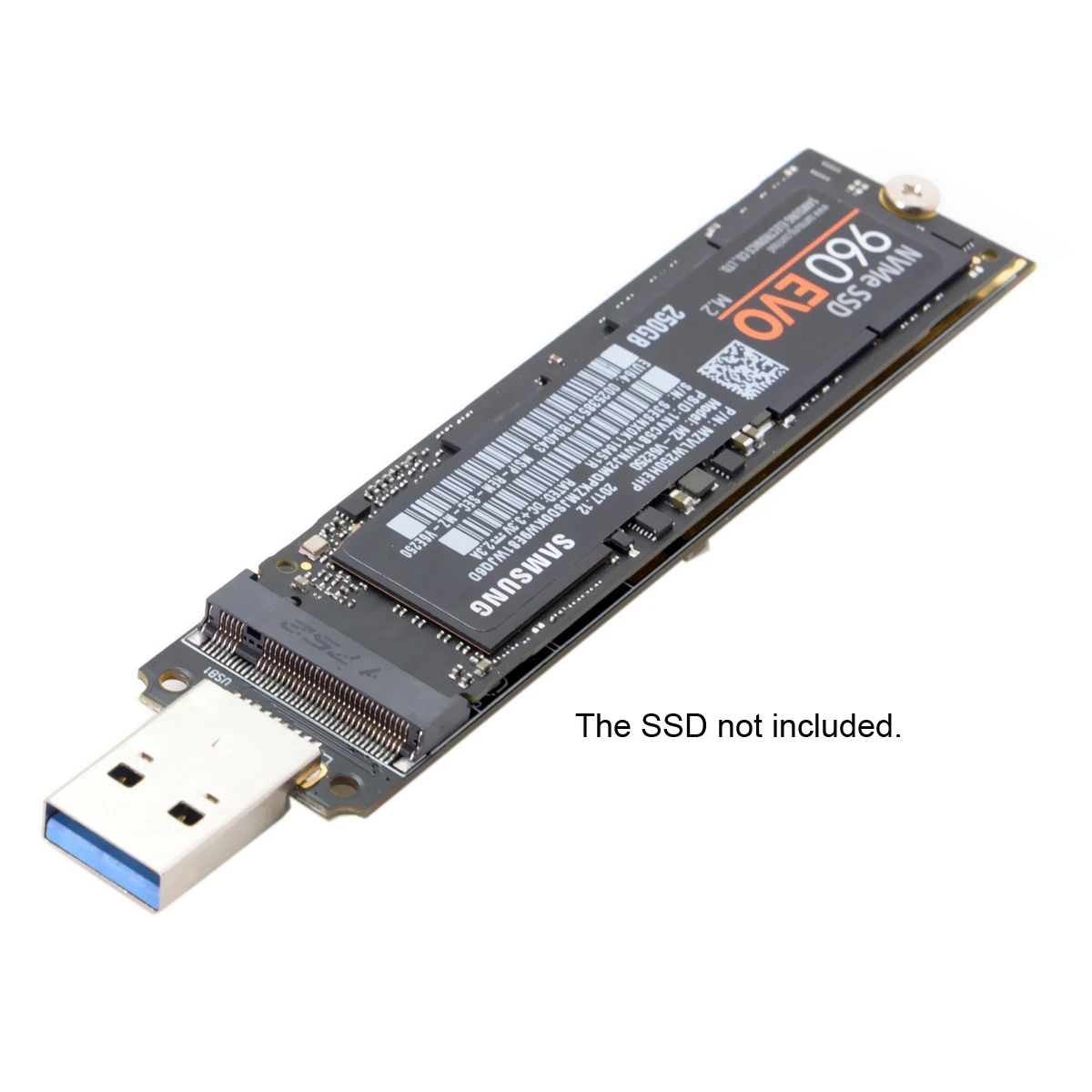 Чехол для SSD NVME-USB адаптер 10 Гбит/с Usb 3,1 Gen 2 M.2 PCIE SSD To type-A карта не требуется кабель USB To M2 Solid State Drive Key M