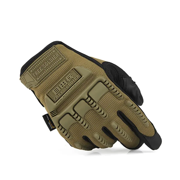 FREE SOLDIER Тактические защитные альпинистские велосипедные перчатки, износостойкие противоскользящие с защитой от ветра, сенсорные пальцы, Особый нейлон - Цвет: wolf brown