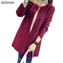 Распродажа, женский длинный кардиган с карманами, теплые вязаные женские свитера с длинным рукавом, мягкие шерстяные женские кардиганы для девушек