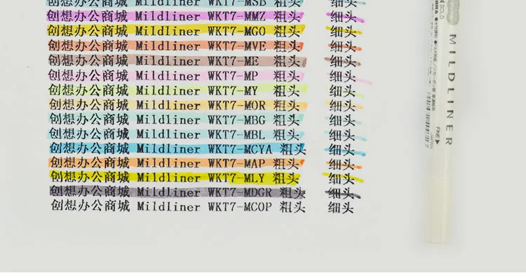 Зебра MildLiner текстовый маркер двухсторонний круглый носок/косой WKT7 3/5 цветов Absorted офисные и школьные принадлежности