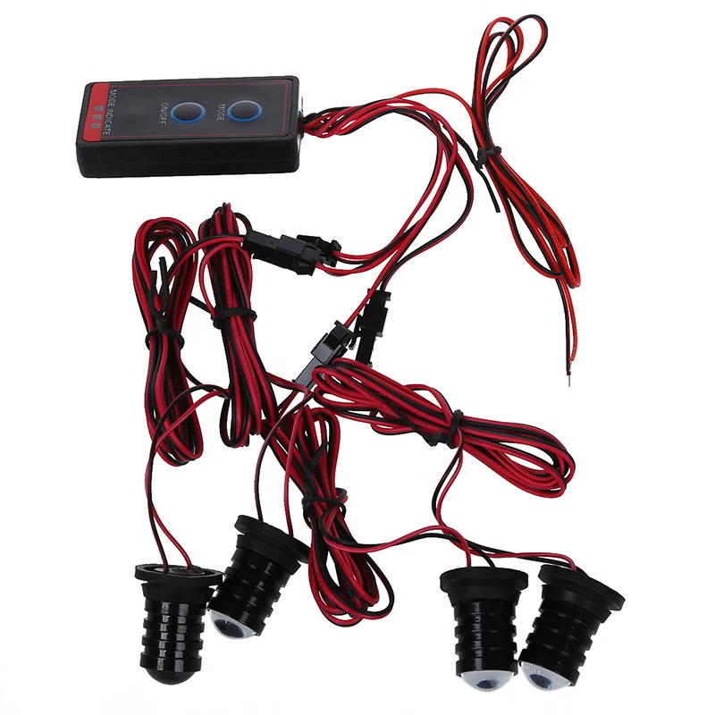 

4pc Strobe Strobe Strobe Flashing 4 LED White Light for Car Motorcycle