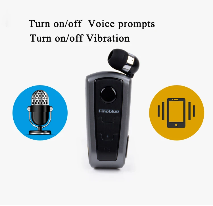 Fineblue F910 bluetooth earphone wireless Earbud calling Vibrating voice promptes for smart phone clip drop shipping