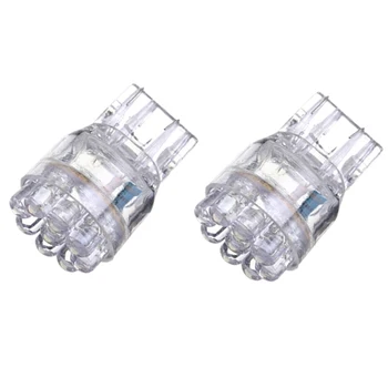 

2X White T20 7443 7440 9 LEDS Brake Turn Signal Rear Lights Bulbs Lamps DC 12V