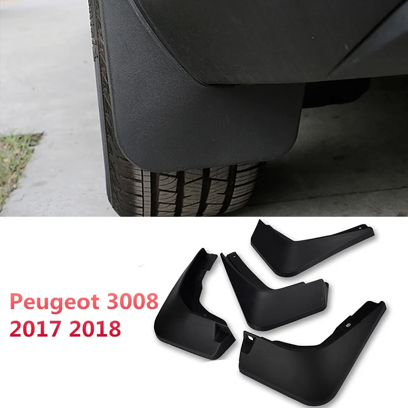 For Peugeot 3008 GT MK2 Set Molded Mud Flaps Mudflaps Splash Guards Mudguards Fender Front Rear Car Accessories