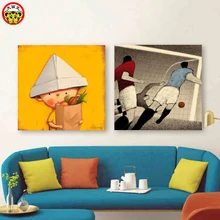 Картина по номерам художественная краска по номеру Diy милый мультфильм персонаж фон настенная ручная роспись наполнение декоративный холст цвет