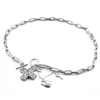 

Christmas gifts Solid 925 silver cross pendant.Fashion woman sterling silver necklace Charming lady silver jewelry.wholesale