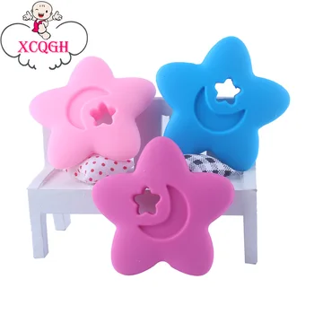

XCQGH 1PCS 1pc Star Baby Girl Boy Silicone Teether Teething Toy Baby Teether Beads 3 Colors Food Grade Silicone