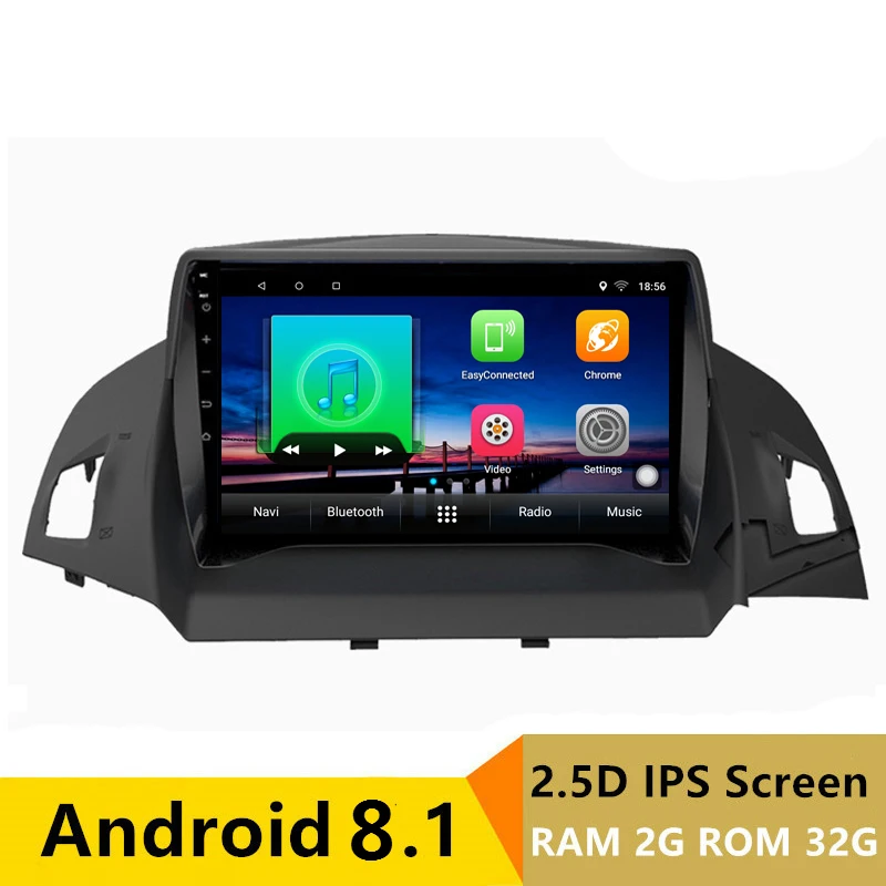 

9" 2+32G 2.5D IPS Android 8. 1 Car DVD Multimedia Player GPS For Ford Kuga 2013 2014 2015 2016 2017 radio stereo navigator wifi