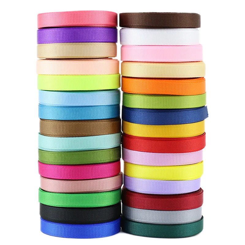 

(10 meters/lot) Grosgrain Ribbon Wholesale gift wrap decoration Christmas ribbons (10/12/15mm)