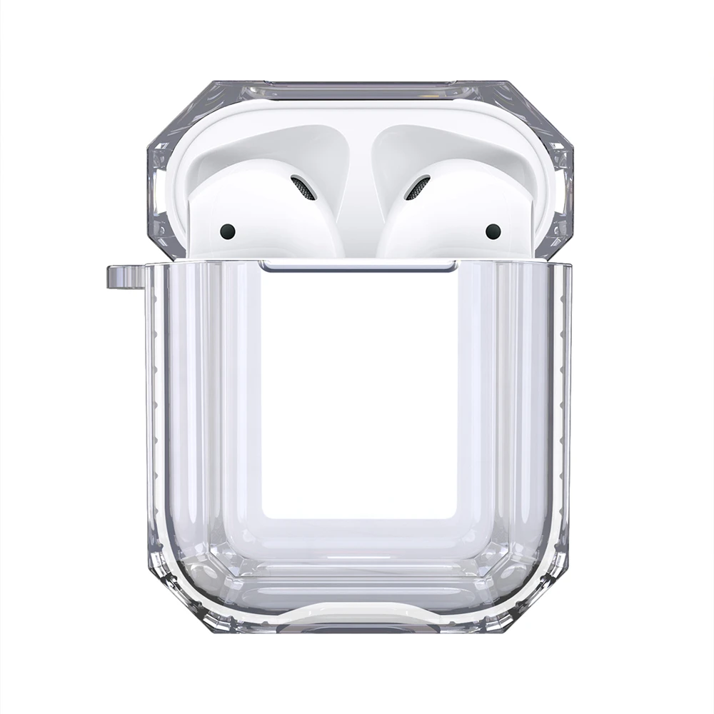 Для AirPods прозрачный чехол, прозрачный силиконовый роскошный двойной цвет, защита от пыли, наушники, защитный чехол для Air Pods чехол