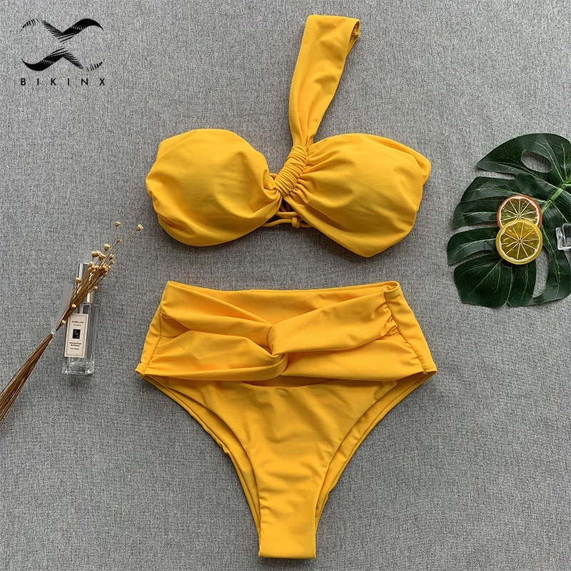 Бикини Bikinx желтое экстремальное бикини микро костюм из двух предметов купальник