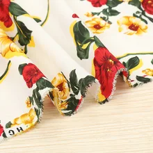 Шифон с принтом мягкий шелковистый креп DIY ткань легкая дышащая квалифицированная ткань платья 100 см* 150 см