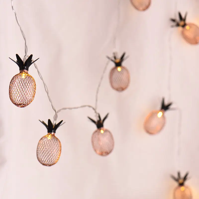 

Retro Pineapple LED string Night lights Fairy Lights 10 Leds 20 Leds String Lamp for New Year Christmas Valentines Wedding Decor