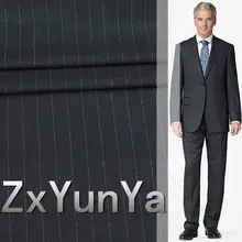 На заказ 148 см шерстяной костюм ткань 90% шерсть Мода черный Англия полосатый костюмы шерсть одежда тканевые штаны