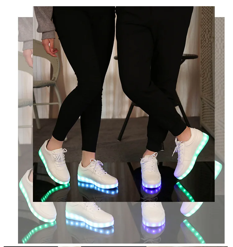 bata children's sandals Size 27-46 Adult Unisex Womens&Mens 7 Colors Kid Luminous Sneakers Glowing USB Charge Boys LED Shoes Girls Footwear LED Slippers children's shoes for high arches