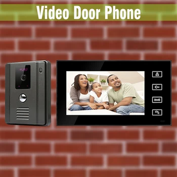 

7" Touch Button Moinitor Video Door Phone Intercom DoorBell + 700TVL night vision camera Video Door bell video Intercom