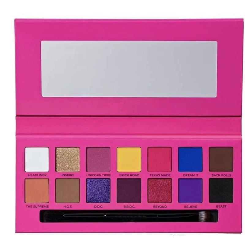

2019 New Cosmetics Modern Glam 14 Color Shades With Edwards Glitter Matte Metallic Glow Kit With Makeup Brush Drop Ship