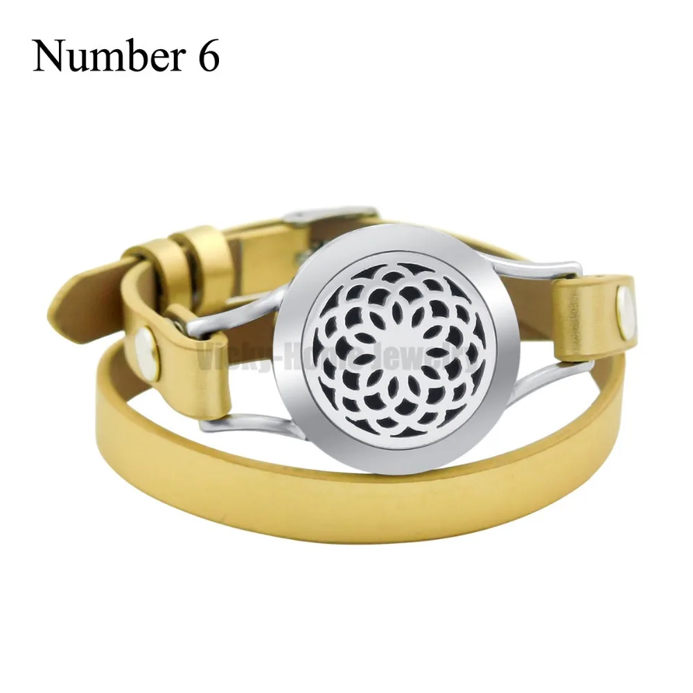 ZP-BS041-24 Diffuser Leather Locket Bracelet 
