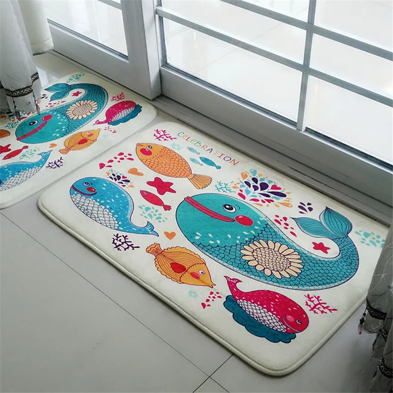 

Cartoon Floor Carpet Children Room Decoration Anti-skid 40*60 CM Bedroom Bedside Rug Pad Bath Mat Foyer Doormat WC Mat Teppich