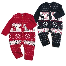 Одежда для девочек; детские комбинезоны; рождественские костюмы для новорожденных мальчиков и девочек; стильные детские комбинезоны с оленем