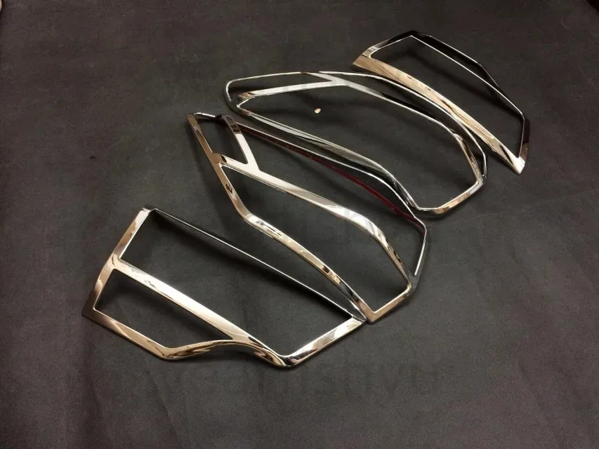 

4PCS ABS Rear Tail Light Lamp Cover Trim For Toyota Highlander 2015 2016