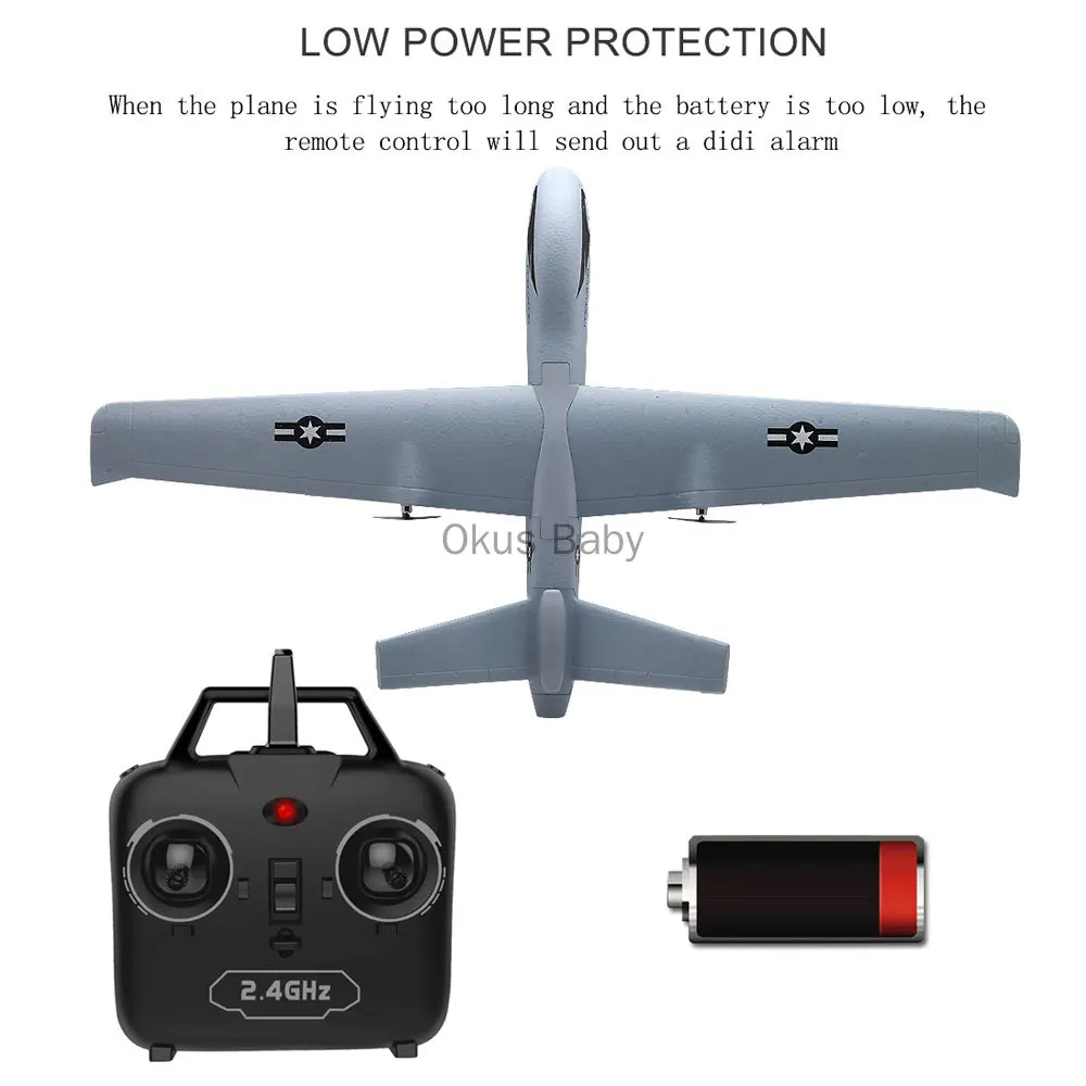 RC Airplane Plane 20 Minutes Fligt Time 150M Gliders 2.4G Flying Model with LED Hand Throwing Wingspan Foam Plan Toys Kids Gift