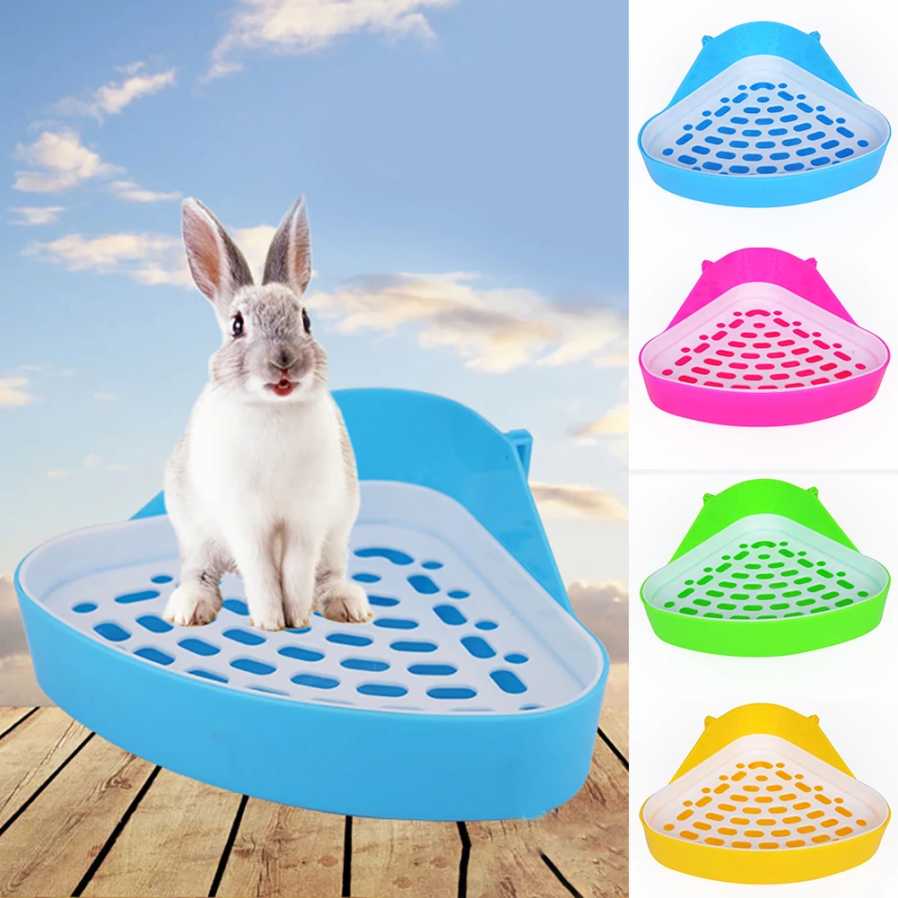 

Durable Pet Cavy Rabbit Pee Toilet Small Animal Hamster Litter Tray Clean Tool