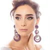 Pendientes de seda con cuentas para mujer, aretes largos populares barrocas, cuentas de cristal facetadas, joyería con estilo, pieza de regalo de Navidad ► Foto 1/6