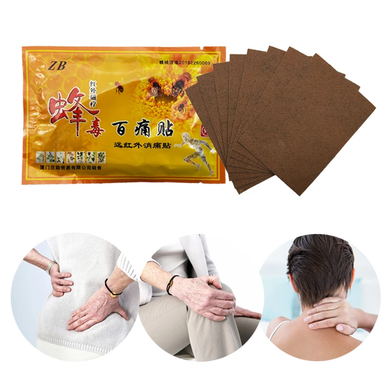 

96pcs/12bags Bee Venom Pain Plasters Effective Relief Knee Joint Pain Leg Joint Pain Leg Musle Pain Medical Plaster Dropshipping