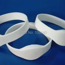 Белый цвет RFID силиконовый браслет/браслет с чипом TK4100(EM4100) чтение только для сауны фитнес замок ключ