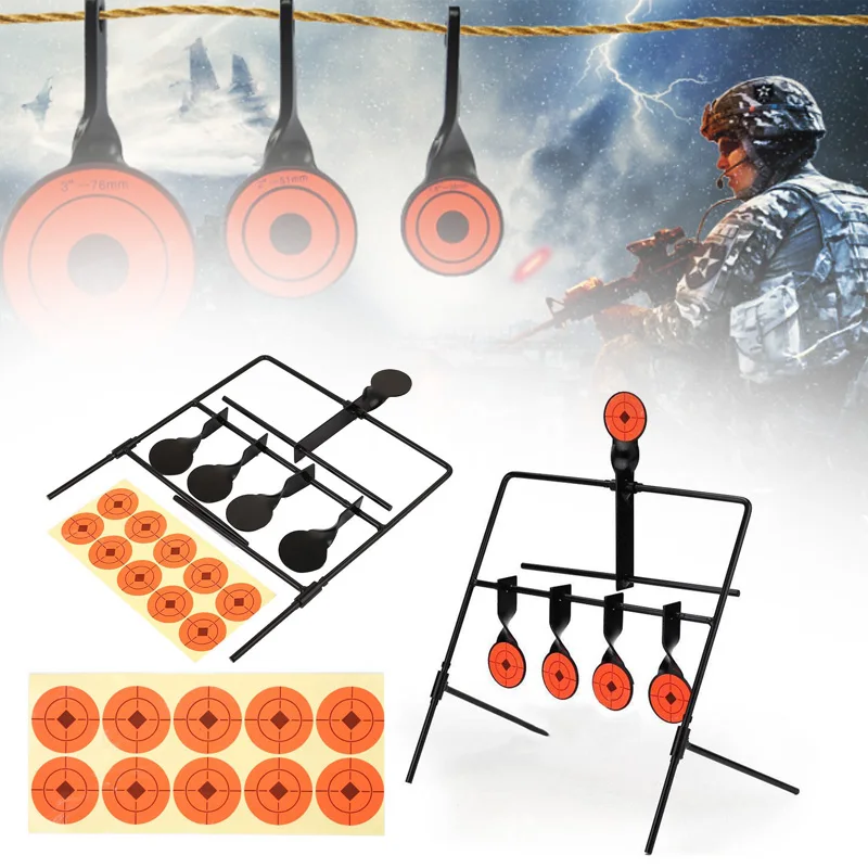 Cena 5 płyta Metal Reset strzelanie do celu kryty powietrze na zewnątrz pistolet karabin dostawy czarny cel polowania ustaw