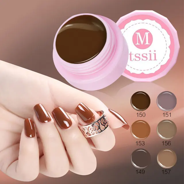 Mtssii 5 Ml Chocolate Nail Gel Series Mocha Bisque Color Coat Soak Mtssii 5 Ml Chocolate Nail Gel Series Mocha Bisque Color Coat Soak Off Uv Polish