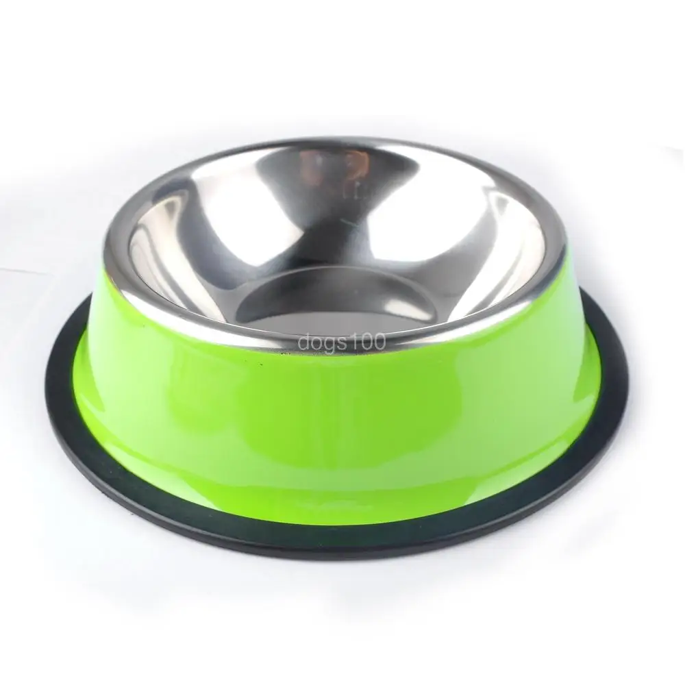 Uncategorized Dog Food And Water Bowl stainless steel dog bowl pet puppy cat dogs food drink water dish feeder for 5 colors in hair clips pins from beauty