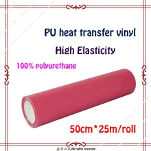 50 см* 25 м хороший гибкий PU теплопередача Винил HTV железо на футболке винил для теплообмена пресс