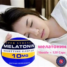 Super siła melatonina 10 Mg 120 czapek nocna pomoc w leczeniu zaburzeń snu tanie tanio warmlife Materiał kompozytowy Średni BODY Masaż i relaks 120 caps bottle