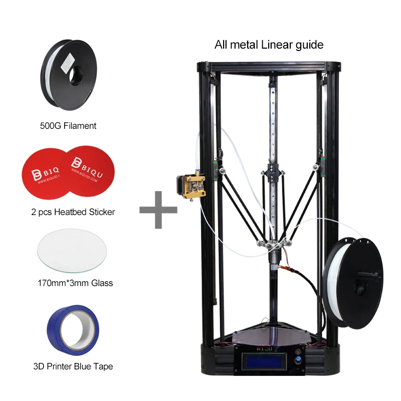 BIQU Kossel DIY 3D Kossel All Metal Printer Pulley Guide Rail Large Printing Size Kossel Delta