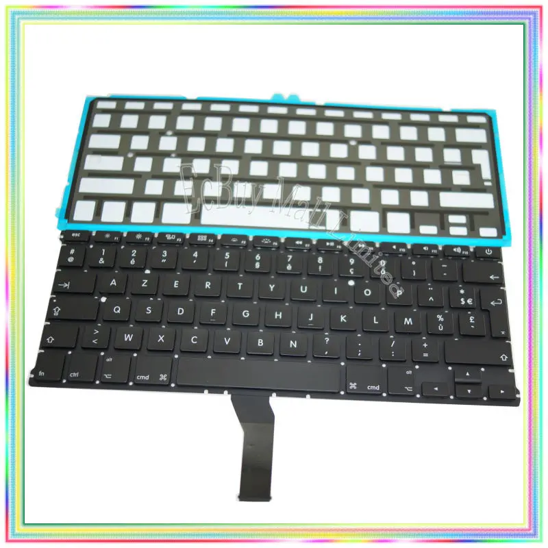  Brand new AZERTY FR French France Keyboard with Backlight for Macbook Air 13.3
