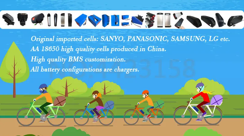 Excellent 36V 33AH Electric Bicycle Battery 36V 33AH Lithium ion Battery use Samsung Cell for 36V 750W 1000W 1500W Ebike With 3A Charger 0