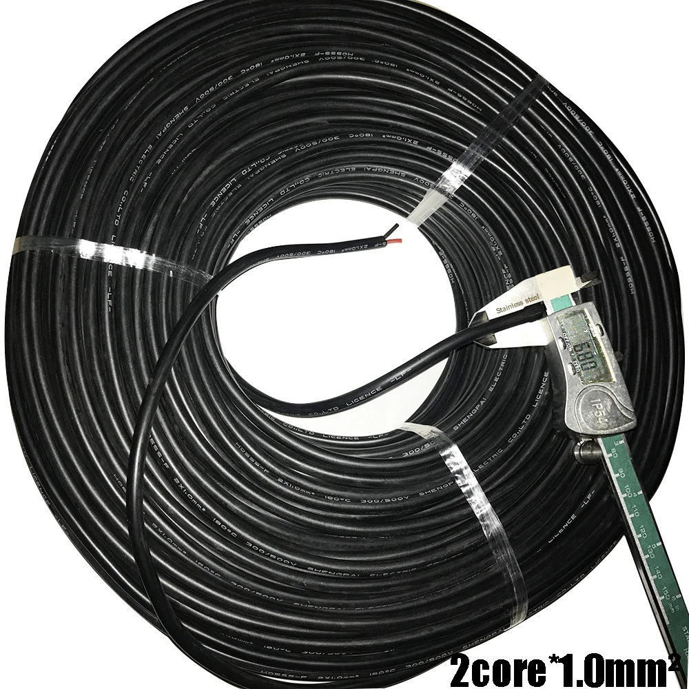 AGR силиконовый многоядерный 2*1,0 квадратный шнур питания наружный водонепроницаемый кабель силиконовый кабель для пайки нагревательного провода
