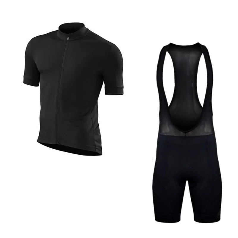 

SGCIKER Pro team fit plain color black cycling jersey Bicycle maillot MTB Short sleeve bike clothing 5D GEL pad Ropa Ciclismo