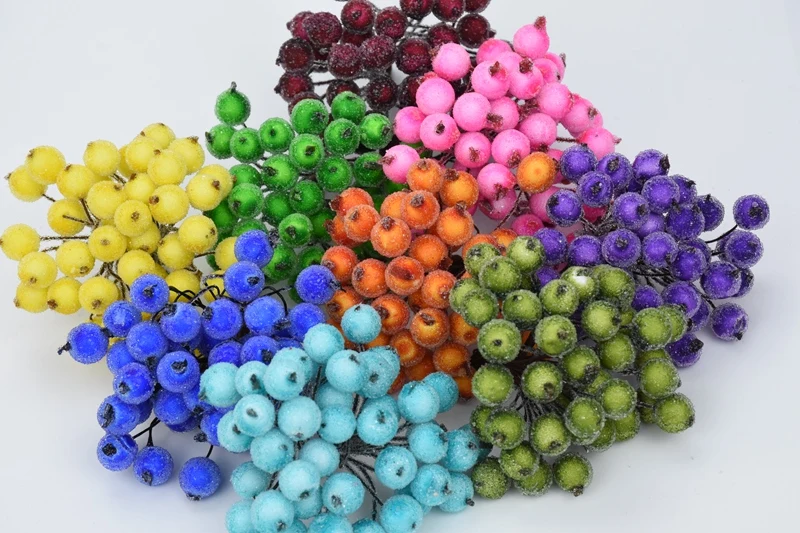 

20pcs/40head fake artificial flowers DIY home christmas new Year wedding decoration gifts pompons floristics hydrangea