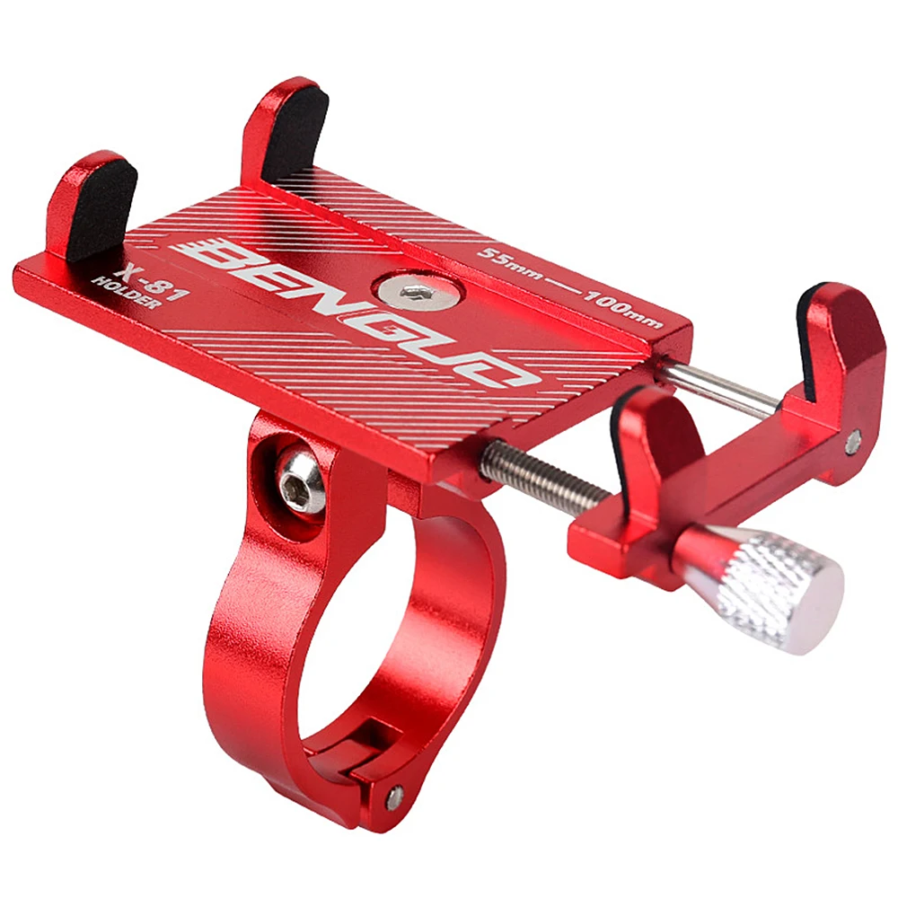G-81 держатель для телефона на велосипед для смартфона 3,5-6,2 дюймов, алюминиевая регулируемая поддержка мотора MTB велосипеда, подставка для сотового телефона, кронштейн - Цвет: Red