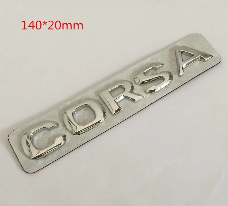 CORSA 10 шт. ABS хром OPEL CORSA Автомобильные буквы задние наклейки на багажник эмблема значок наклейка для Astra Mokka Insignia Zafira Corsa Tigra - Название цвета: CORSA