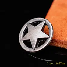 30x17 мм круглый Западный Техас, звезда Быстрая заклепка шпильки ремень сумка кожевенное ремесло Concho