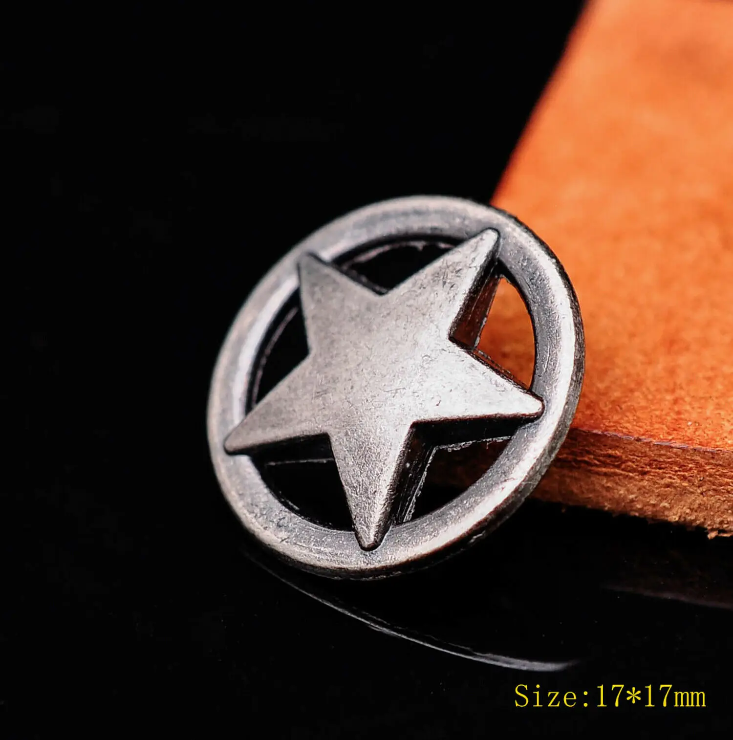 

30x 17mm Round Western Texas Star Rapid Rivet Studs Belt Bag Leathercraft Concho