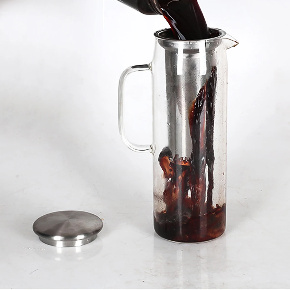 1.5L Cold Brew Coffee Maker Pot Glass Cold Brew Maker Pitcher Iced Coffee Maker Brewer Carafe