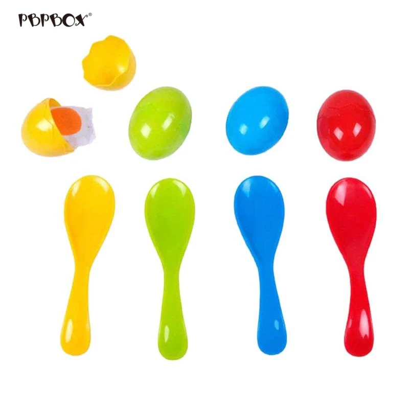 

1pc Egg and Spoon Game Set Funny Creative Plastic Egg Relay Set Balance Game Egg Relay Race for Kids Fun Parties Family Outings