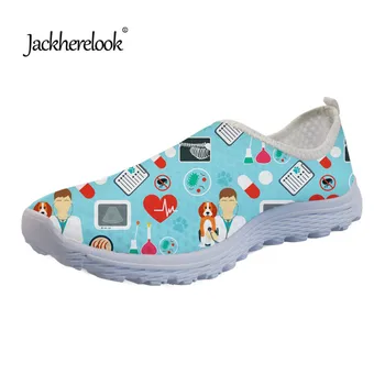 

Jackherelook Fashion Veterinary 3D Print Women's Flats Shoes Sneakers Causal Summer Comfort Mesh Ladies Loafers Beach Slip-on