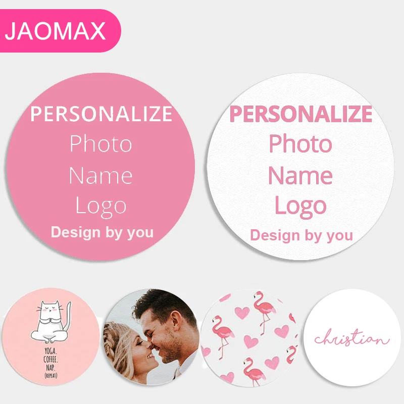 

JAOMAX Personalized Custom Design Round Air Finger Holder Silicone Soft Mobile Phone Case For iPhone Samsung Huawei