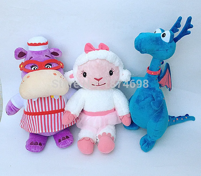 Новинка, Doc McStuffins, Lambie Lamb, Stuffy Dragon Hallie, бегемот, плюшевые мягкие животные, большие, 35 см, детские игрушки для девочек, подарки